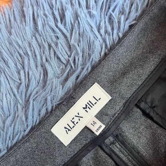 Alex Mill Gray Wide Leg Cropped Wool Pants Size L 14 - Picture 2 of 7